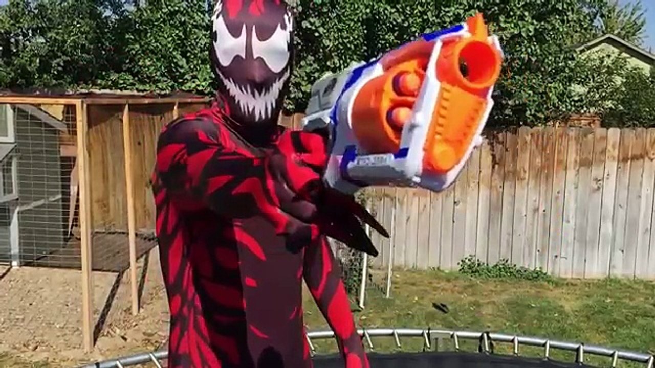NERF War - Bane vs Carnage | Real Life Villain Battle
