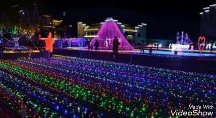 Colorful light effects Wuyuan in Jiangxi Province.