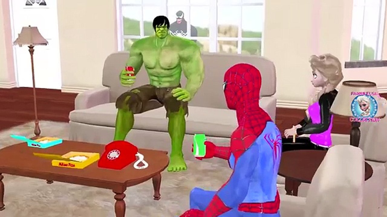 Hulk Frozen Elsa SpiderMan Pizza Party | Venom Steals Pizza Prank | Funny Superheroes Movie For Kids