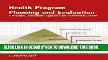 [PDF] Health Program Planning And Evaluation: A Practical, Systematic Approach For Community