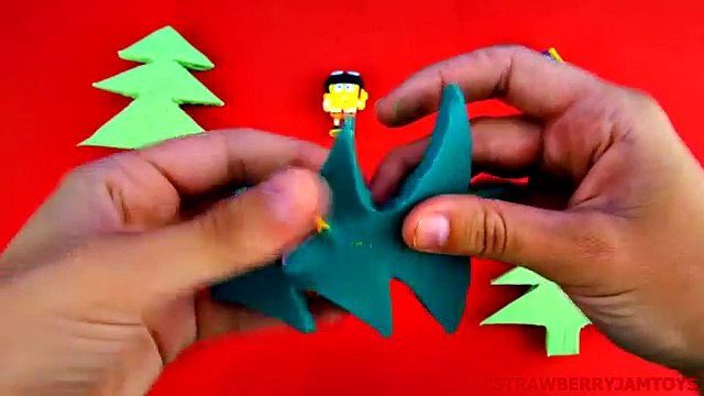 Shopkins Play Doh Cars 2 Hello Kitty Spongebob Christmas Trees Surprise Eggs StrawberryJamToys