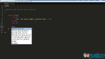 PHP'de Switch Case Kullanımı