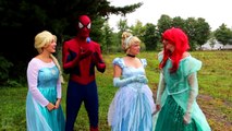 Who KISSED Spiderman! w_ Frozen Elsa Maleficent Princess Anna Pink Spidergirl Superheroes IRL  -)-fKYOBYsfQVY