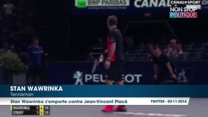 Stan Wawrinka recadre Jean-Vincent Placé en plein match à Paris Bercy