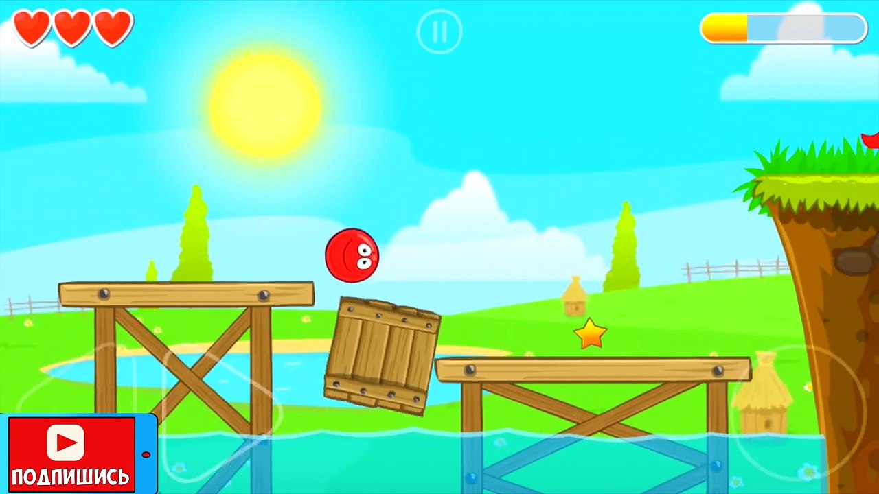 Прохождение Игры Красный Шарик Против Черного Квадрата.Red Ball 4 Зеленые Холмы.Детские ИГРЫ