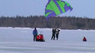 Самодельный воздушный змей,как буксируемый парашют