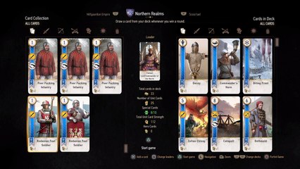 The Witcher 3 Gwent that's how a smartass destroys himself