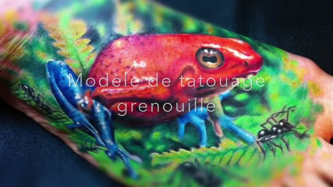 Modèle de tatouage grenouille