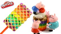 Play Doh Stop Motion - Play Doh Ice Cream Rainbow and Peppa Pig Toys