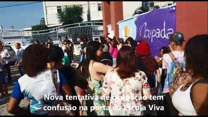 Скачать видео: Nova tentativa de ocupação gera confusão na Escola Viva de São Pedro