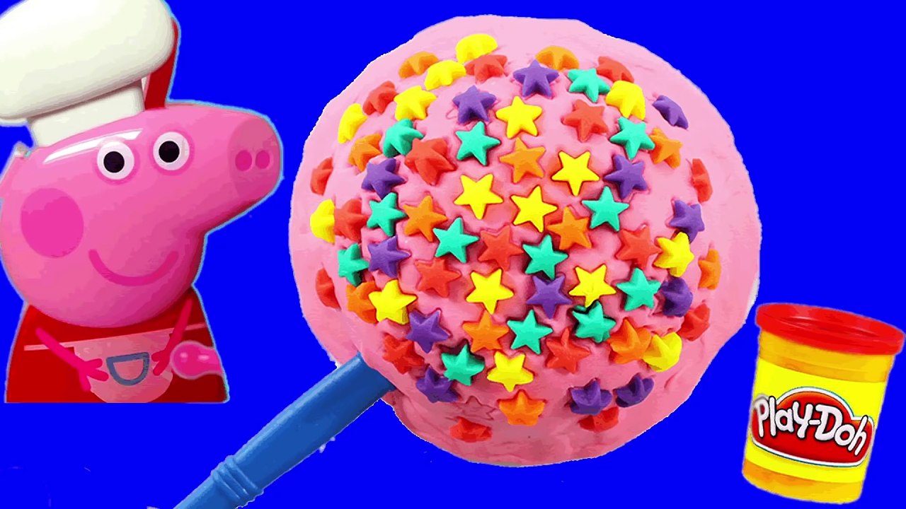 Play Doh Lollipop Star - Peppa Pig watch Make Lollipop Playdoh Frozen Toys