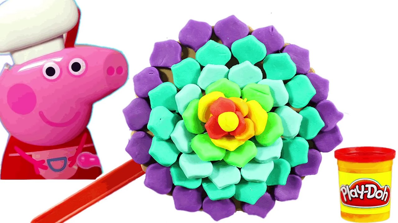 Play Doh Lollipop - Create Cake Lollipop Play Doh Fun along Peppa Pig Toys