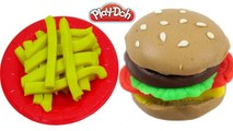 Play Doh Toys - Create Wonderful Food Hamburger French Fries Peppa Pig toys