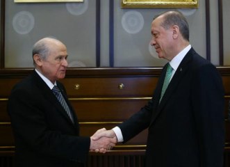 Cumhurbaşkanı Erdoğan, MHP Genel Başkanı Bahçeli'yi Kabul Etti