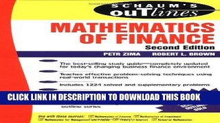 Ebook Schaum s Outline of  Mathematics of Finance Free Read