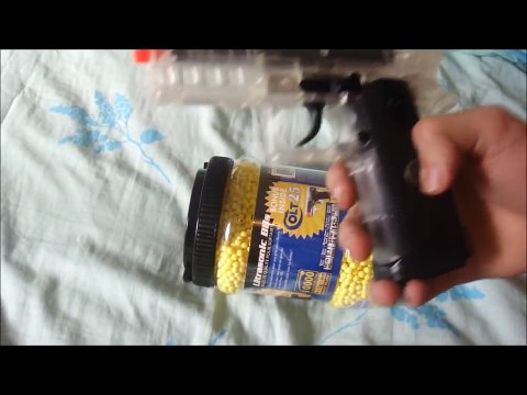 Colt 25 Airsoft BB Gun + 10,000 BB's Shooting and Review