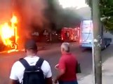 Cuba:Un guagua se incendia en la habana