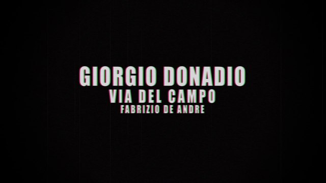 GIORGIO DONADIO - VIA DEL CAMPO - FABRIZIO DE ANDRE
