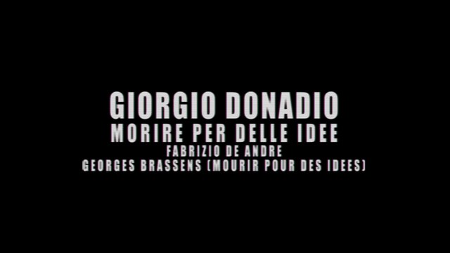 GIORGIO DONADIO - MORIRE PER DELLE IDEE - FABRIZIO DE ANDRE (MOURIR POUR DES IDEES - GEORGES BRASSENS)