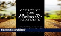 FAVORITE BOOK  California MBE Questions,  Answers and Analysis (1): Law students across all 50