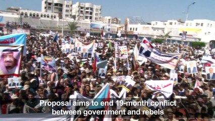 Yemenis protest UN peace roadmap