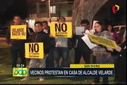 San Isidro: vecinos protestan frente a casa de alcalde Velarde