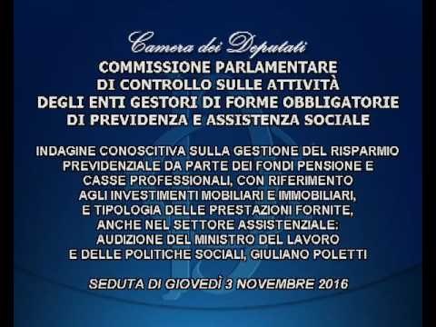 Roma - Risparmio previdenziale, audizione Poletti e Cioffi (03.11.16)