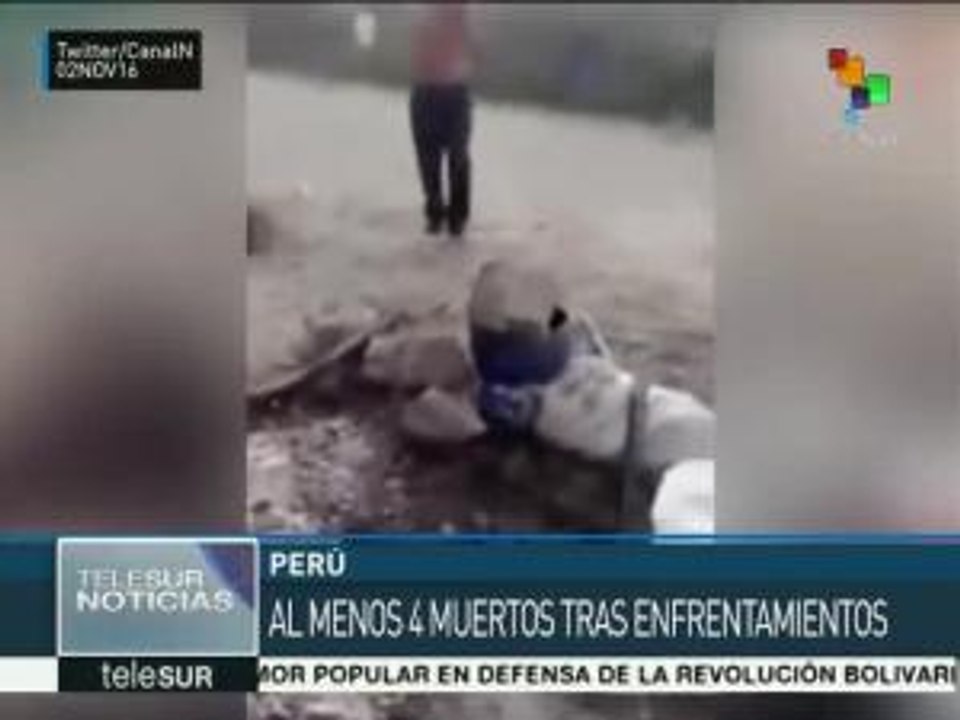 Perú: mueren 4 personas tras enfrentamientos en Curima