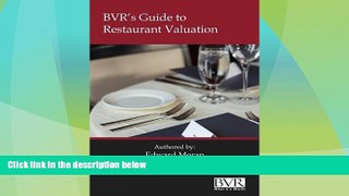 Must Have PDF  BVR s Guide to Restaurant Valuation by Edward Moran (2009-09-20)  Full Read Best