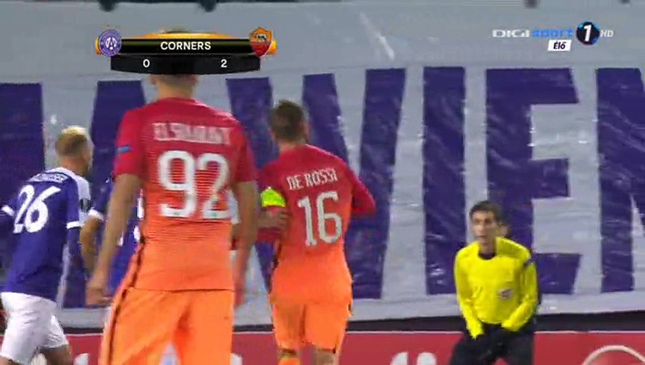 De Rossi Goal- Austria Vienna 1-2 AS Roma - 03-11-2016