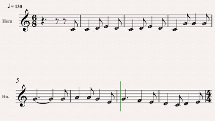 French Horn Christmas Sheet Music: The Wassail Song