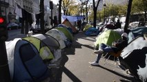 Paris, 03/11, camp de migrants quartier Stalingrad.
