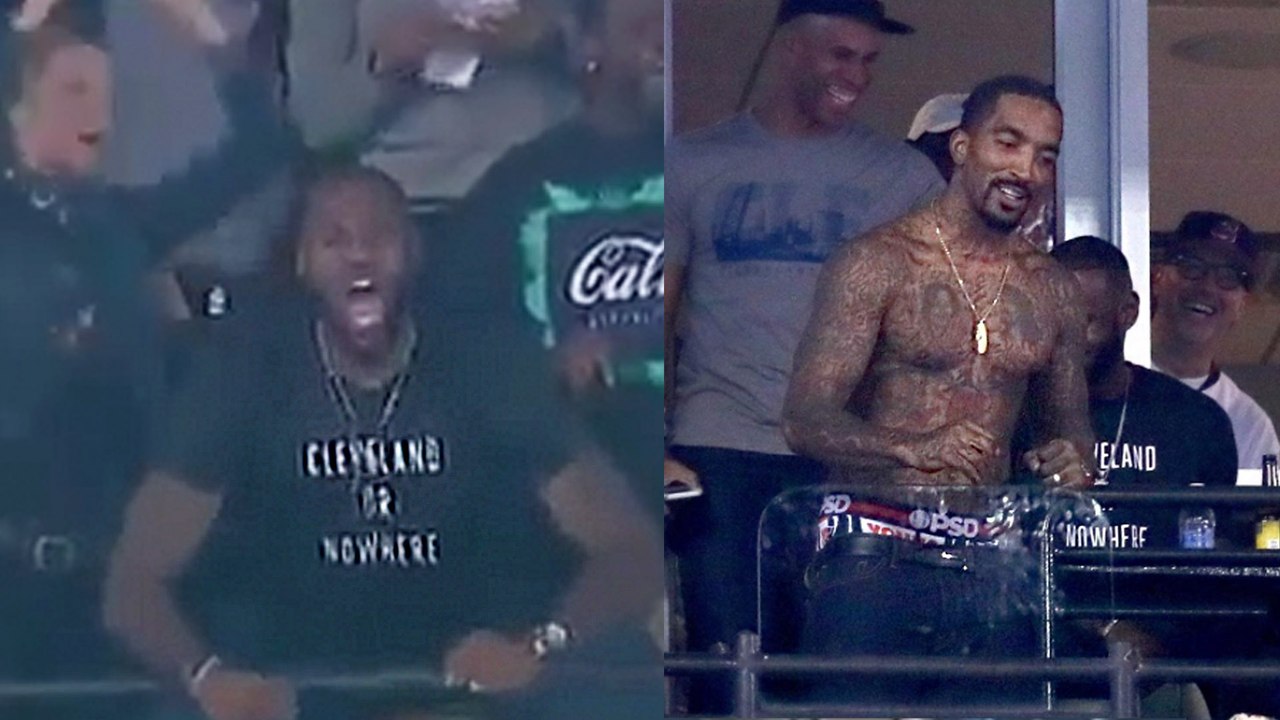 LeBron James & J.R. Smith Go Crazy During India...