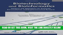 [FREE] EBOOK Biotechnology and Bioinformatics: Advances and Applications for Bioenergy,