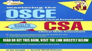 [READ] EBOOK Mastering the Objective Structured Clinical Examination and the Clinical Skills