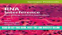 [FREE] EBOOK RNA Interference: From Biology to Clinical Applications (Methods in Molecular