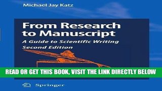 [FREE] EBOOK From Research to Manuscript: A Guide to Scientific Writing BEST COLLECTION