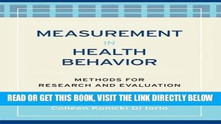 [FREE] EBOOK Measurement in Health Behavior: Methods for Research and Evaluation BEST COLLECTION