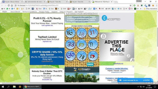 Tutorial Faucet 10-24.club + Comprobante De Pago Nov 2016