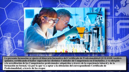 Ensayos Físicos y Fisicoquímicos (Online) (Dirigida a la Acreditación de las Competencias Profesionales R.D. 1224/2009)