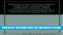 [READ] EBOOK Medicare choice Interim Final Rule Regulations Effective July 27, 1998: Including Cch