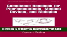 [PDF] Compliance Handbook for Pharmaceuticals, Medical Devices, and Biologics (Drugs and the