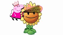 PEPPA PIG FULL EPISODES Plants Vs Zombies PVZ Princess PEPPA Spray Painting Coloring English Cartoon