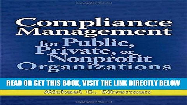 [BOOK] PDF Compliance Management for Public, Private, or Non-Profit Organizations Collection BEST