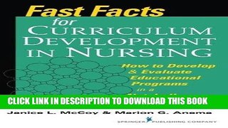 Read Now Fast Facts for Curriculum Development in Nursing: How to Develop   Evaluate Educational