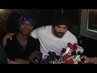John Abraham visits Gaitey Theatre for a screening of Dishoom