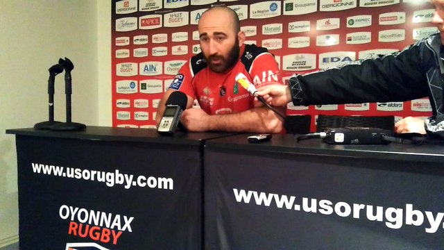Rugby Pro D2 - Irakli Mirtskhulava réagit après Oyonnax - Aurillac