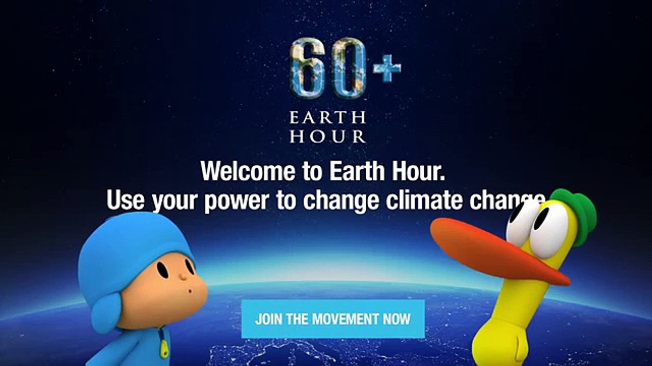 Pocoyo uses his power at Earth Hour new #YourPower