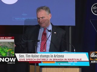 Time Kaine visits the Valley to deliver speech in Spanish