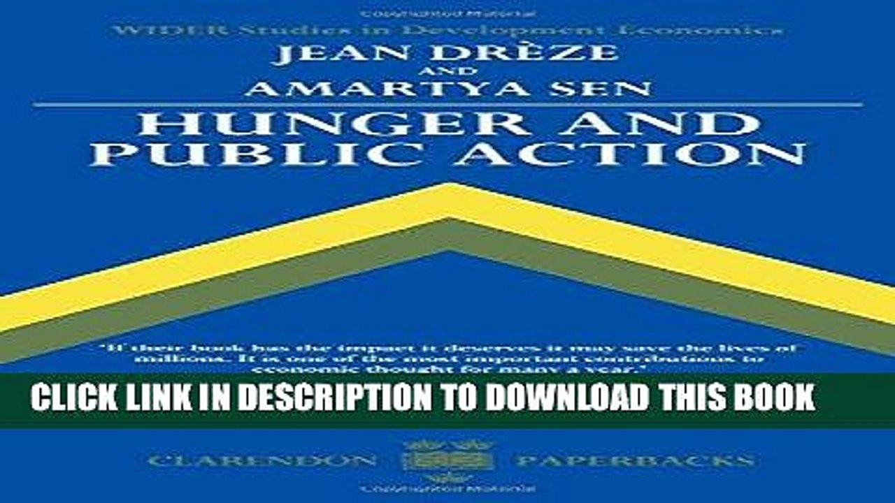 [PDF] Hunger and Public Action (WIDER Studies in Development Economics) Popular Online